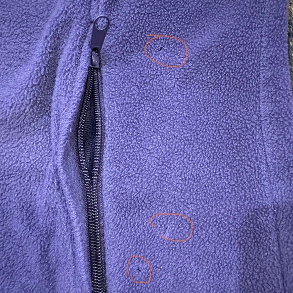 Columbia size XL purple fleece zip jacket with zip pockets - Picture 5 of 9